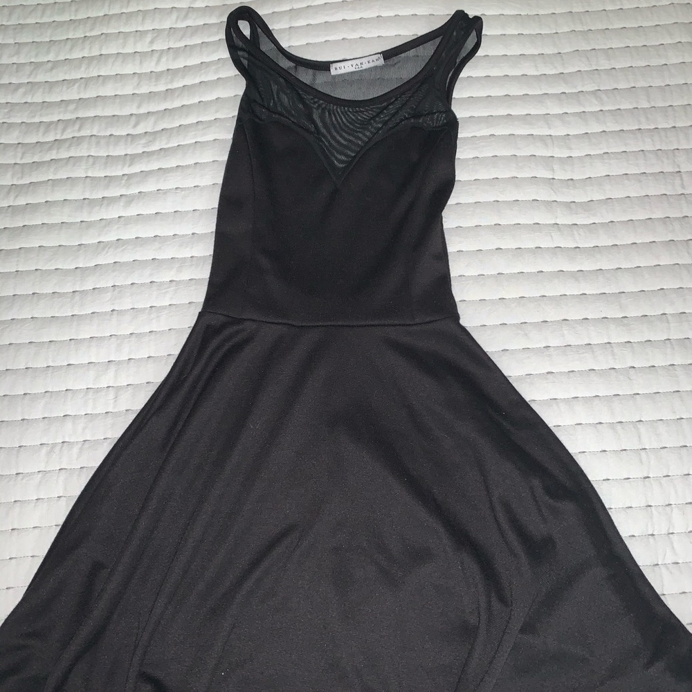 Black mesh lined dress